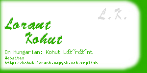 lorant kohut business card